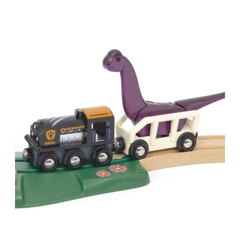 BRIO Circuit Aventure Dinosaure 21 pièces - Jeu sans Pile - Dinosaures Inclus