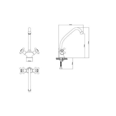 Robinet de cuisine Beverly - Bronze vieilli