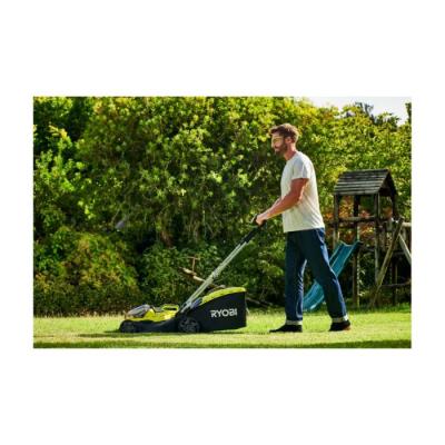 Tondeuse HYBRIDE 36V RYOBI - Coupe 37 cm + 2 batteries 5 Ah & charg.