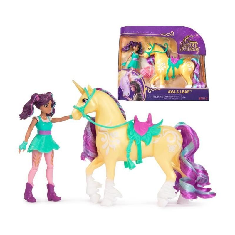 Coffret Licorne et Poupée Leaf & Ava Unicorn Academy - Jouet de Collection