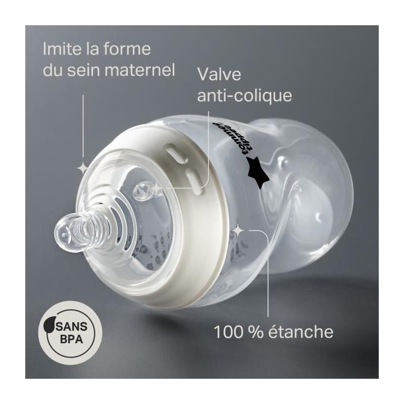 Coffret Naissance Biberons Tommee Tippee: Anti-Colique et Auto-stérilisant
