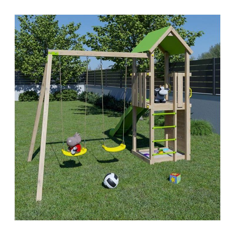Aire de jeux en bois SMART XPERIENCE TRIGANO - 7 enfants