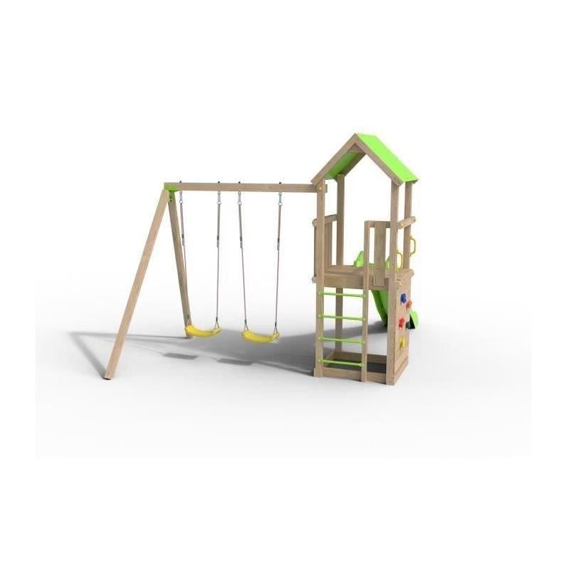 Aire de jeux en bois SMART XPERIENCE TRIGANO - 7 enfants