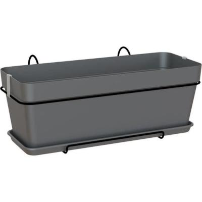 Kit Jardinière ARTEVASI Capri 50cm Anthracite - Idéal pour vos plantes
