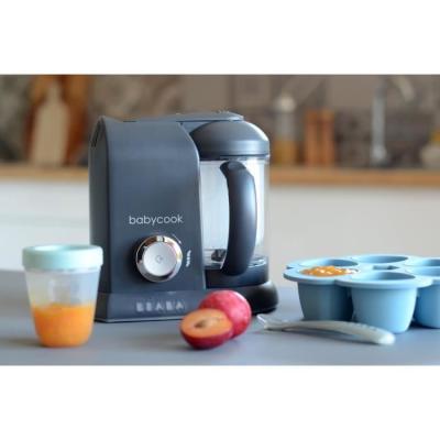 BÉABA Babycook Solo - Robot Bébé 4 en 1 Mixeur-Cuiseur - Gris Foncé