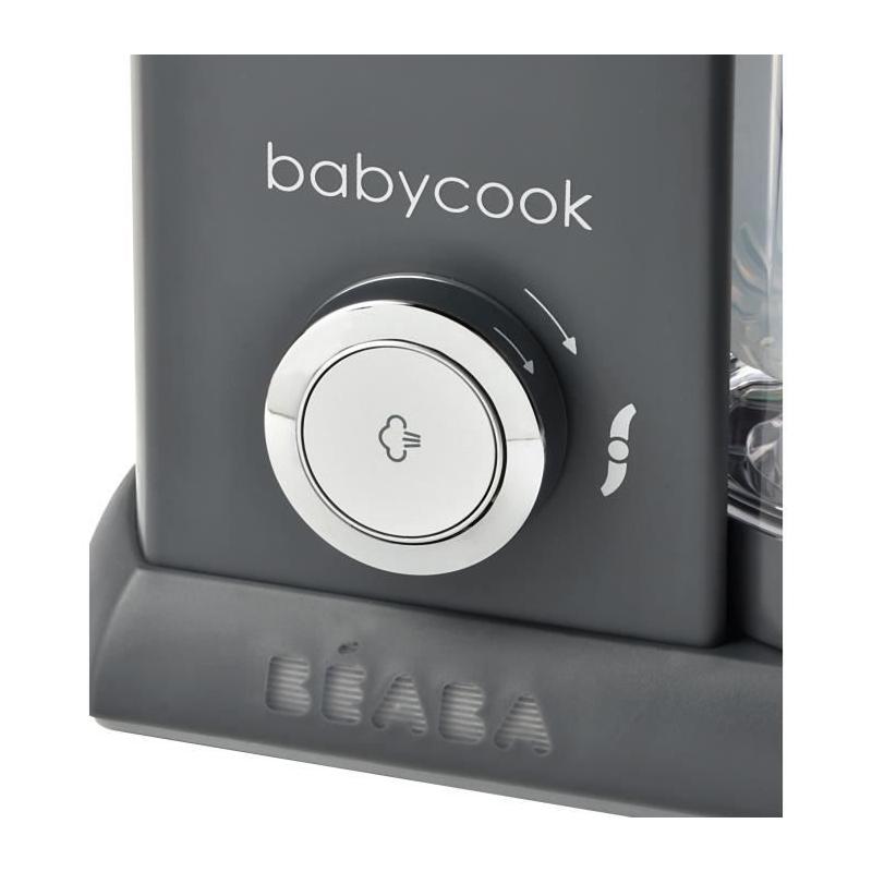 BÉABA Babycook Solo - Robot Bébé 4 en 1 Mixeur-Cuiseur - Gris Foncé