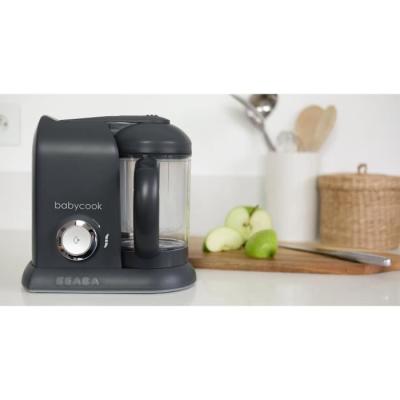 BÉABA Babycook Solo - Robot Bébé 4 en 1 Mixeur-Cuiseur - Gris Foncé