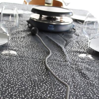 Rallonge textile noire 5m 3x1,5mm² - Design noir/blanc