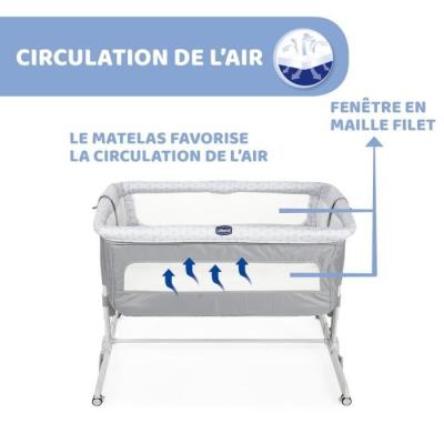 Berceau cododo Next2Me Dream Silver - Chicco - Hauteur réglable