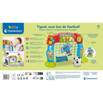 Jeu d'apprentissage Baby Clementoni - Tigoal, mon but de football - Fabriqué en Italie