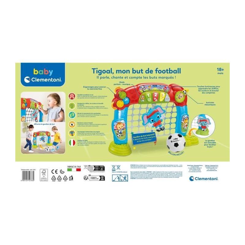 Jeu d'apprentissage Baby Clementoni - Tigoal, mon but de football - Fabriqué en Italie