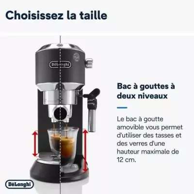 Machine expresso classique - DELONGHI - EC685.BK Dedica Style - Noir