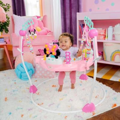 Aire d'éveil bébé Disney Minnie - Siège sauteur évolutif pivotant