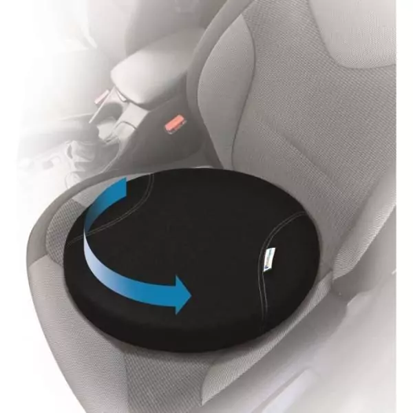 Coussin rotatif avec disque de transfert 39x39x6cm - KINE TRAVEL -Aide pour s'installer et s'extraire - mis au point par un Kin