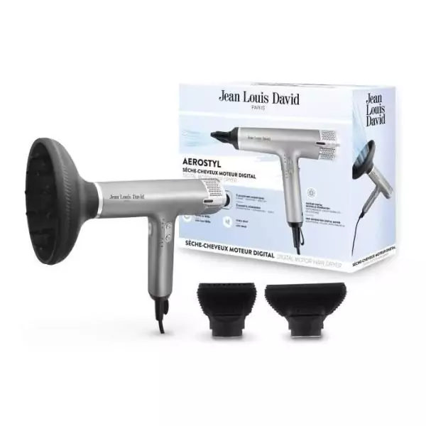 Seche-Cheveux - JEAN LOUIS DAVID - Moteur Nouvelle Génération BLDC - Accessoires Magnétiques - Lissage, Brushing & Boucles Re
