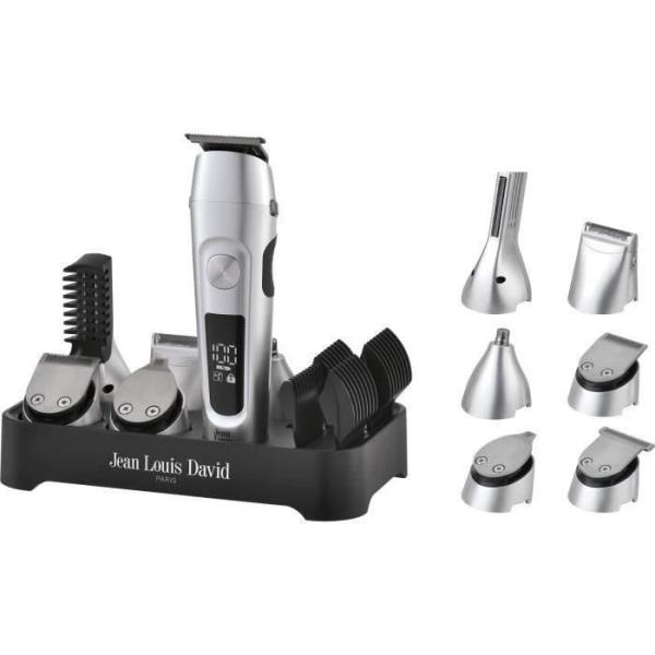 Tondeuse cheveux 6 en 1 - JEAN LOUIS DAVID - JLD ULTIMATE TRIMMER - 6 tetes interchangeables - Autonomie 120 min
