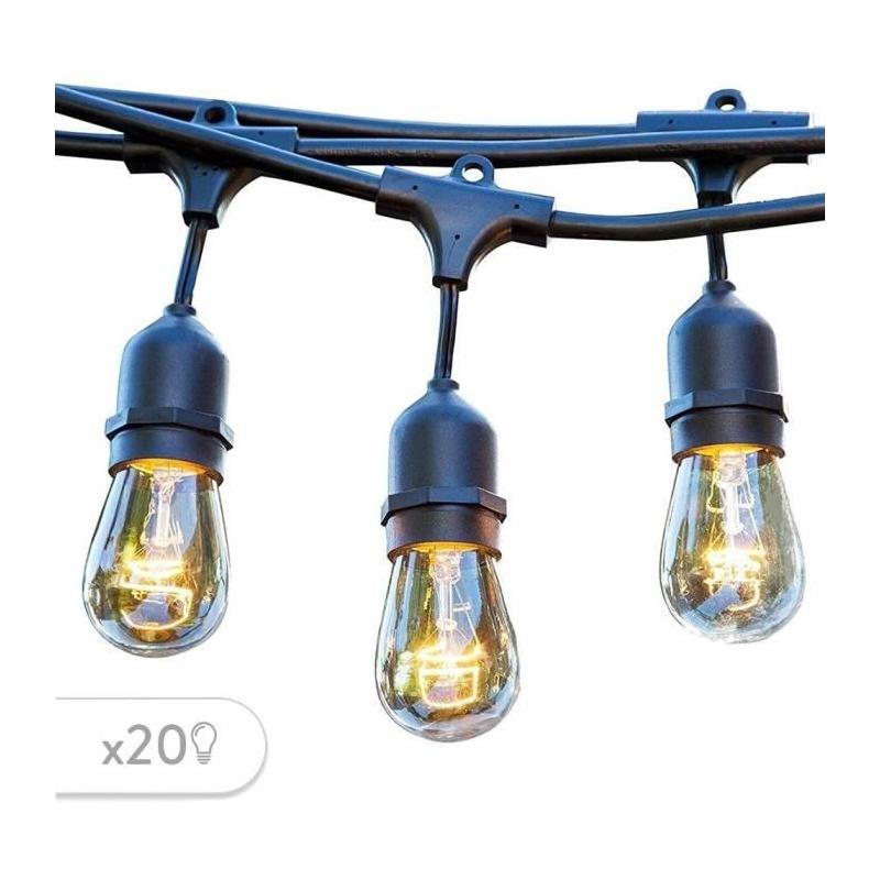 Guirlande lumineuse extérieure vintage - LUMISKY MAFY 20 LIGHT