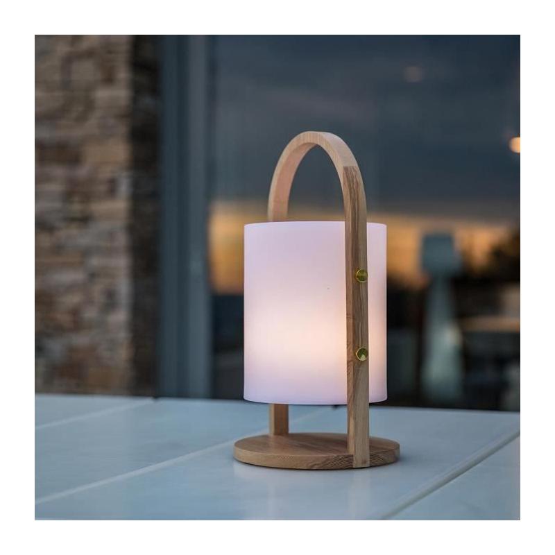 Lanterne LED Woody LUMISKY - Blanc - Design scandinave