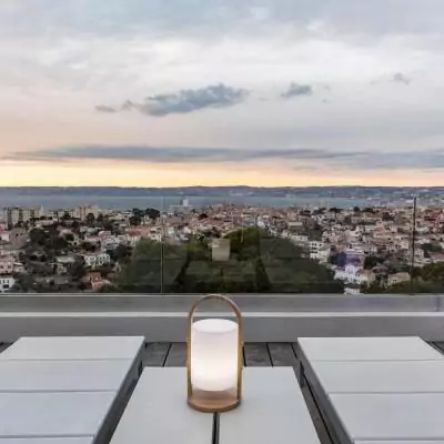 Lanterne LED Woody LUMISKY - Blanc - Design scandinave Lanterne LED Woody LUMISKY - Blanc - Design scandinave