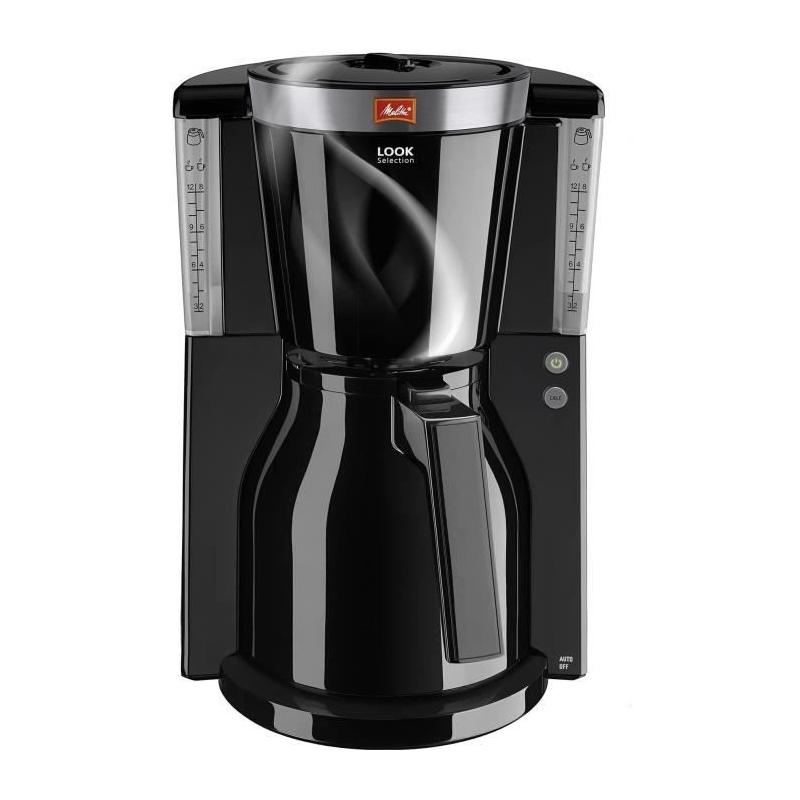 Cafetière filtre MELITTA Look IV Therm Selection 1011-12 Noir/Acier Brossé - 8 tasses