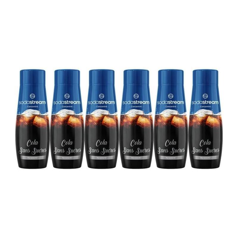 Concentrés SODASTREAM - Lot de 6 saveurs Cola sans sucres - Jusqu'à 54L - 440ml
