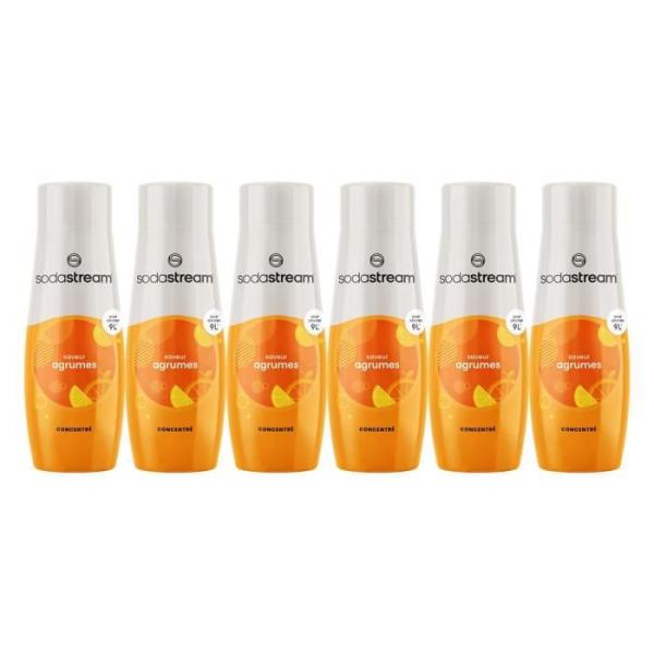 Concentrés SODASTREAM - Lot de 6 concentrés Agrumes - Jusqu'a 54L de boissons - 440ml