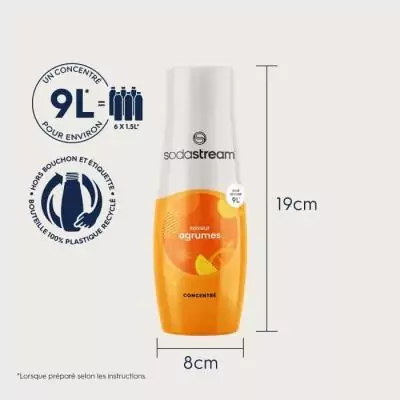 Concentrés SODASTREAM - Lot de 6 saveurs d'agrumes - Jusqu'à 54L - 440ml