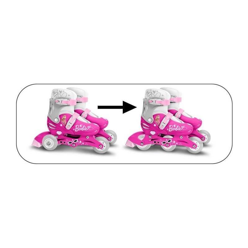 Patins en ligne 3 Roues Barbie - Longueur: 24cm, Largeur: 46cm, Hauteur: 11cm