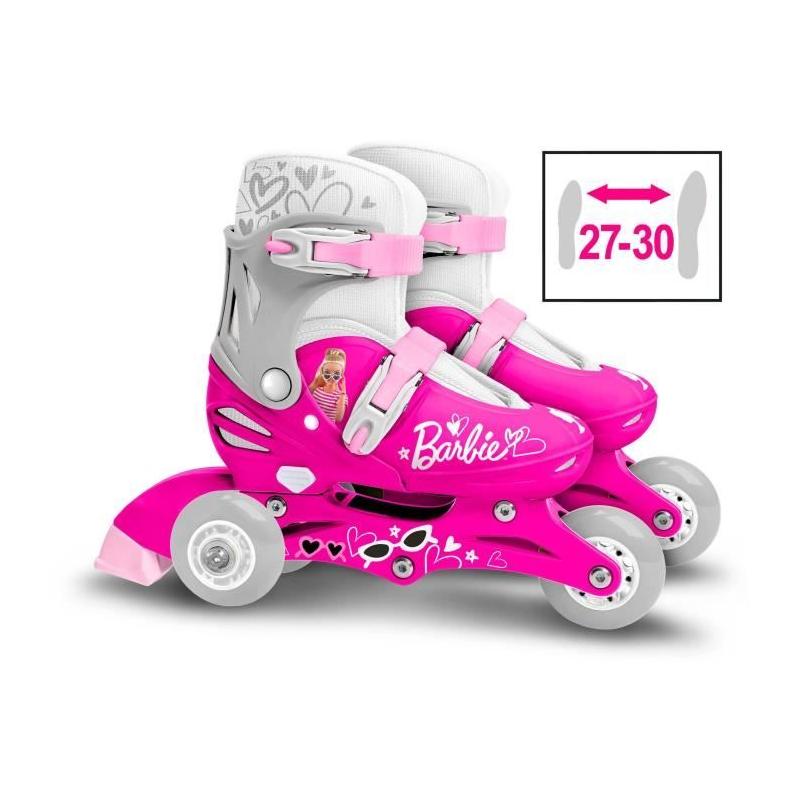 Patins en ligne 3 Roues Barbie - Longueur: 24cm, Largeur: 46cm, Hauteur: 11cm