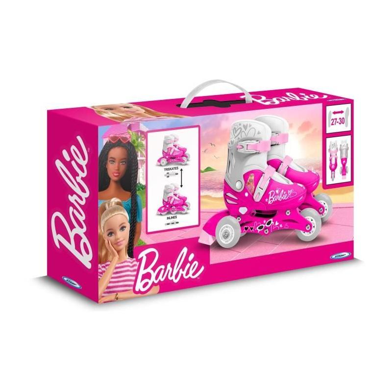 Patins en ligne 3 Roues Barbie - Longueur: 24cm, Largeur: 46cm, Hauteur: 11cm