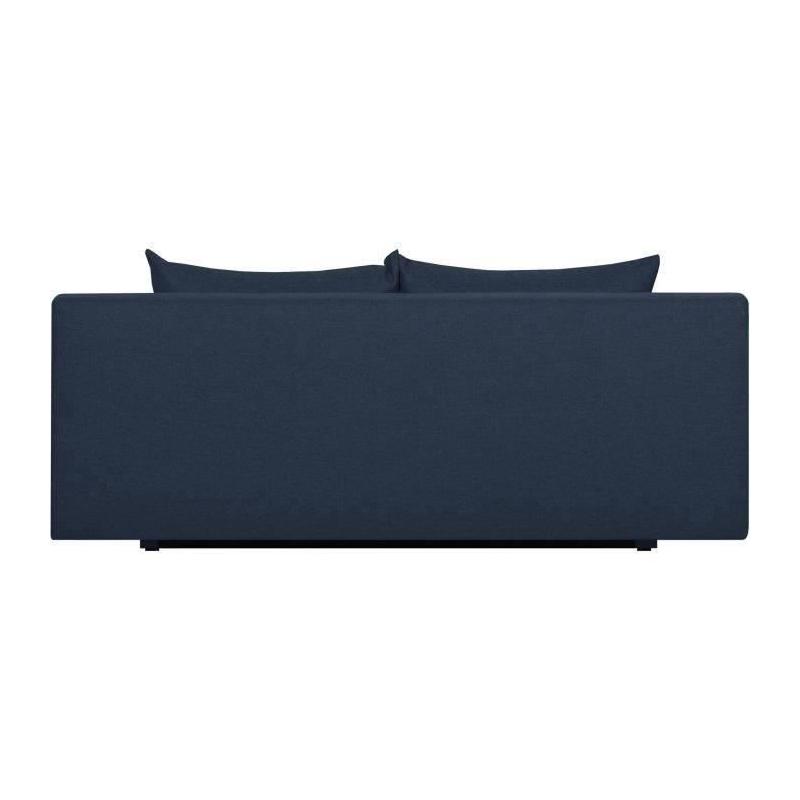 Banquette convertible TEIJO avec rangement - Tissu Bleu - Responsable & Confortable