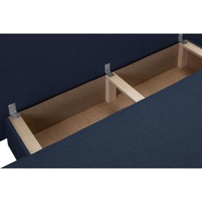 Banquette convertible TEIJO avec rangement - Tissu Bleu - Responsable & Confortable