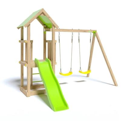 Aire de jeux bois EASY XPERIENCE TRIGANO - 6 enfants