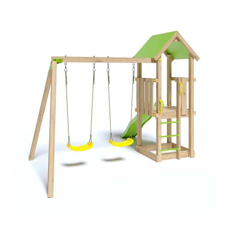 Aire de jeux bois EASY XPERIENCE TRIGANO - 6 enfants
