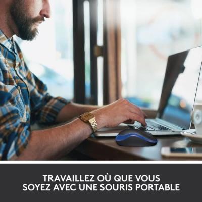 Souris sans fil Logitech M185 Bleu - Compacte et Pratique