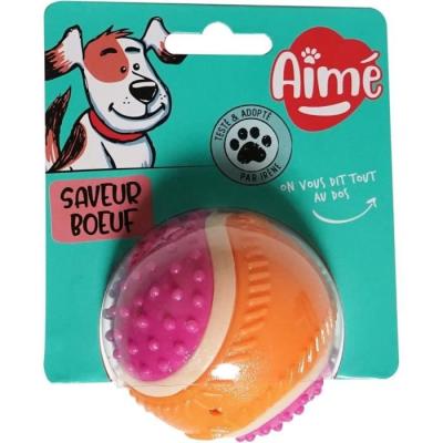 Découvrez AIMÉ 5 en 1 Boeuf : la Balle pour chien gourmande !