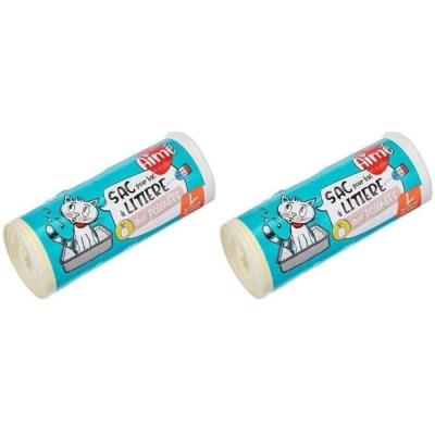 Rouleau 8 sacs pour bac à litière de 50x38,5cm - Pratique et hygiénique