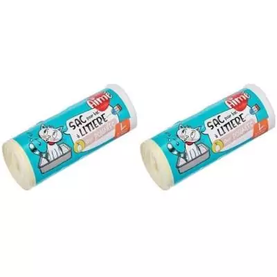 Rouleau 8 sacs pour bac à litière de 50x38,5cm - Pratique et hygiénique