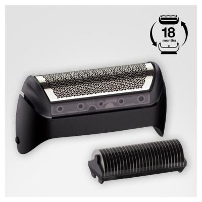 Cassette de rechange Braun 10B Series 1 pour rasoir - Recharge Grille + Couteaux - Noir - Dimensions compactes