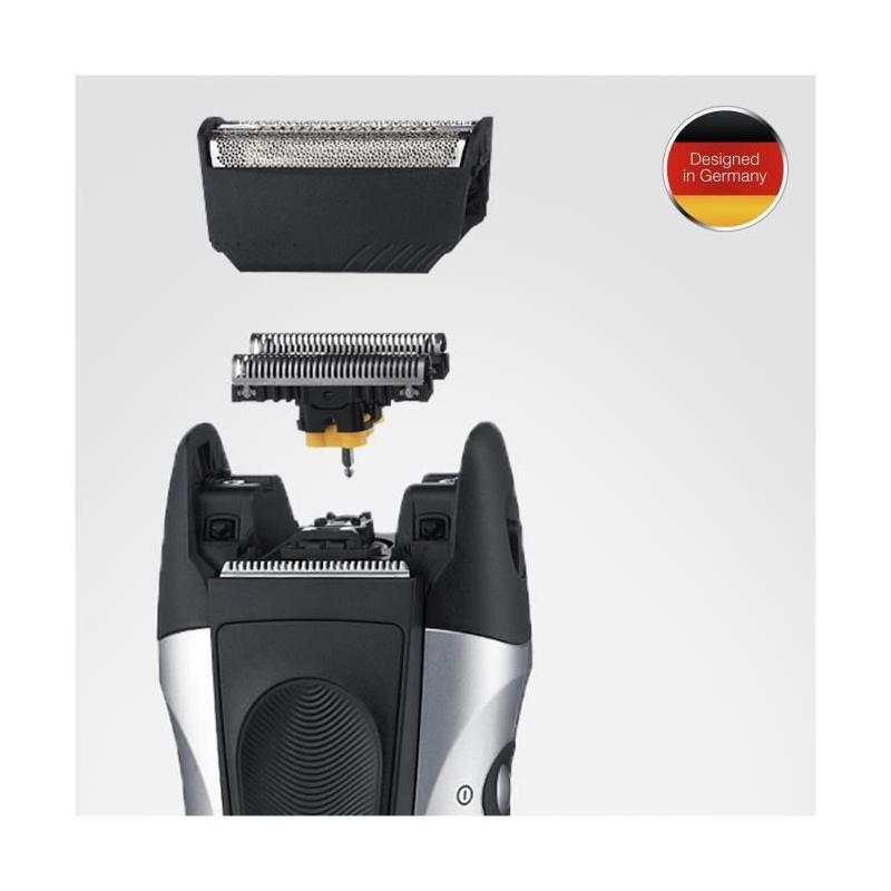 Cassette de rechange Braun 10B Series 1 pour rasoir - Recharge Grille + Couteaux - Noir - Dimensions compactes