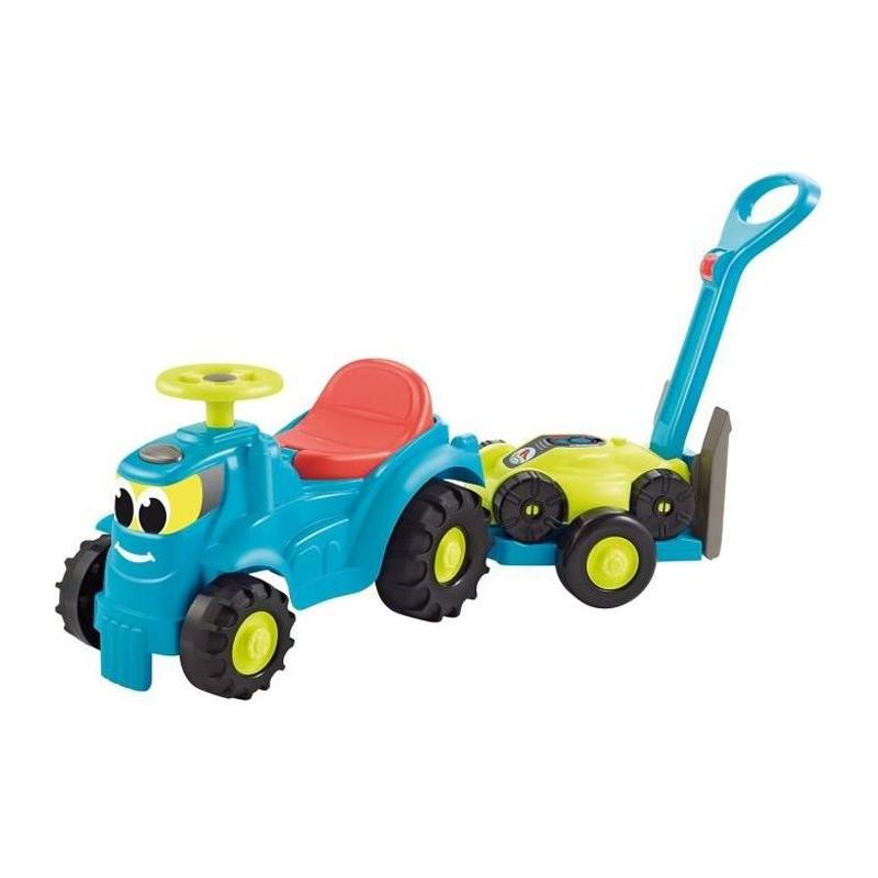 Porteur Tracteur remorque + tondeuse 103,5 cm - ECOIFFIER - Pour bébé - Multicolore