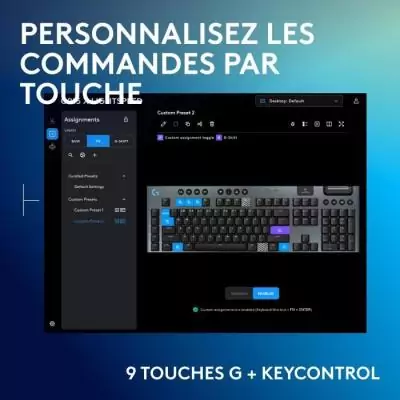 Clavier gamer sans fil Logitech G915 X - Switch tactile - Noir