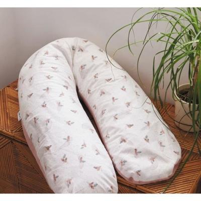 Coussin de maternité TINEO rose en éponge microfibre