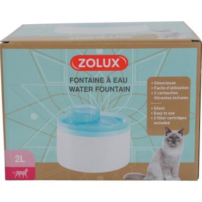 Fontaine à eau Zolux pour chats et chiens - 2 litres - Avec cartouche filtrante