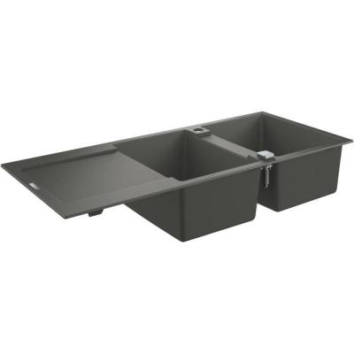 Évier composite GROHE avec égouttoir K500 1160 x 500 mm Gris granite