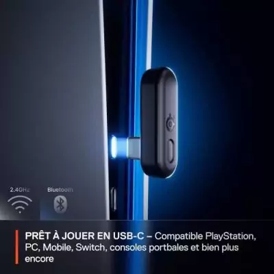 Casque gaming sans fil - STEELSERIES - Arctis Nova 3PW - Autonomie 40h - Bluetooth + 2,4 GHz - Couleur Bleu ciel Casque gaming sans fil - STEELSERIES - Arctis Nova 3PW - Autonomie 40h - Bluetooth + 2,4 GHz - Couleur Bleu ciel