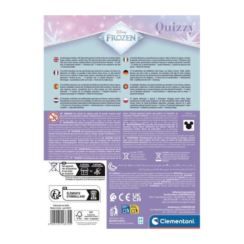 CLEMENTONI - Quizzy La Reine des Neiges - Puzzles Éducatifs