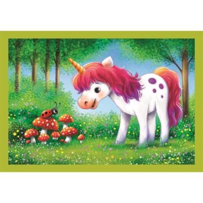 Puzzle 4 en 1 - Une journée magique avec les licornes