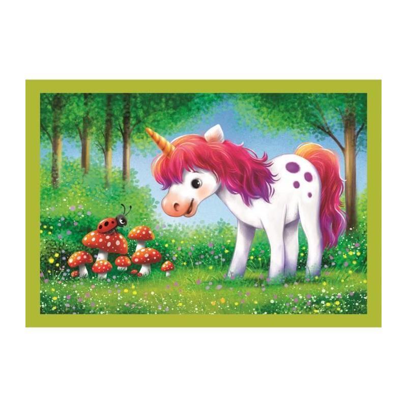 Puzzle 4 en 1 - Une journée magique avec les licornes