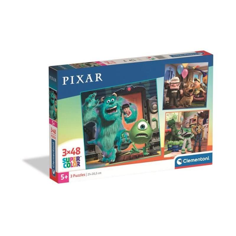 Puzzle CLEMENTONI - 3x48 pièces - Disney Pixar - Dimensions: 29x4x20 cm